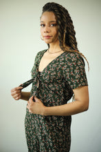 Load image into Gallery viewer, Green Floral print jumpsuit