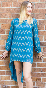 Turquoise High-Low Dress